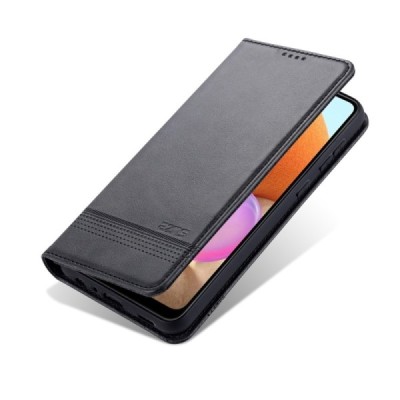 Samsung Galaxy A32 4G "AZNS" Retro black leather flip case - book | Priedai.lt