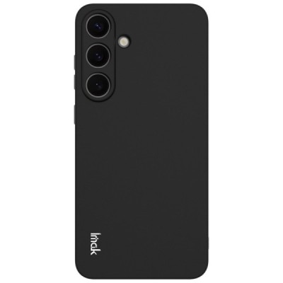 Samsung Galaxy S25+ "IMAK" hard silicone TPU black case - back | Priedai.lt