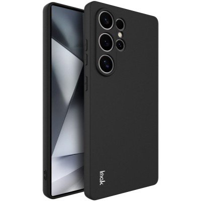 Samsung Galaxy S25 Ultra "IMAK" hard silicone TPU black case - back | Priedai.lt