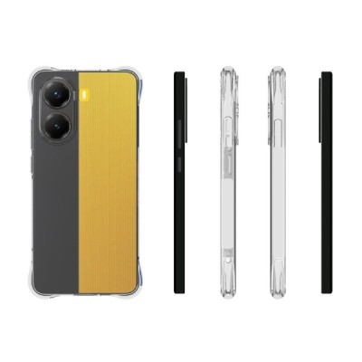 Poco X7 Pro 5G, Redmi Turbo 4 5G reinforced protection hard silicone TPU transparent case - back | Priedai.lt
