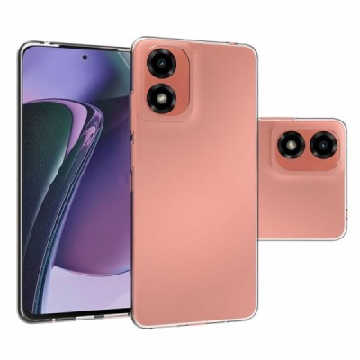 Motorola Moto E14 4G, G04 4G, G04s 4G, G24 4G hard silicone (TPU) clear, transparent case - cover | Priedai.lt
