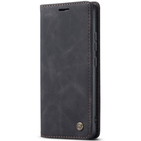 "CaseMe" Retro Solid Flip Case - Black (Redmi Note 14 Pro 5G / Note 14 Pro+ 5G / Poco X7 5G)