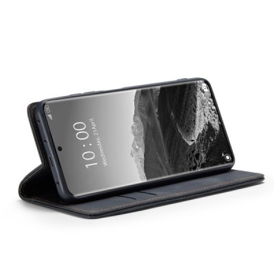Xiaomi Redmi Note 14 Pro (Pro+) 5G (Poco X7 5G) CaseMe Retro Solid Flip Case Book - Black | Priedai.lt