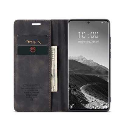 Xiaomi Redmi Note 14 Pro (Pro+) 5G (Poco X7 5G) CaseMe Retro Solid Flip Case Book - Black | Priedai.lt
