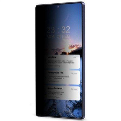 Samsung Galaxy S25 Ultra "IMAK" Tempered Glass privacy enhanced protection black full coverage screen protector | Priedai.lt