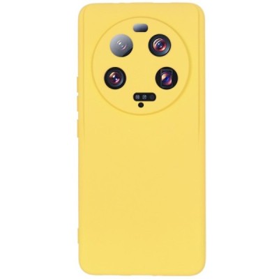 Xiaomi 13 Ultra "Shell" hard liquid silicone (TPU) case yellow - cover | Priedai.lt