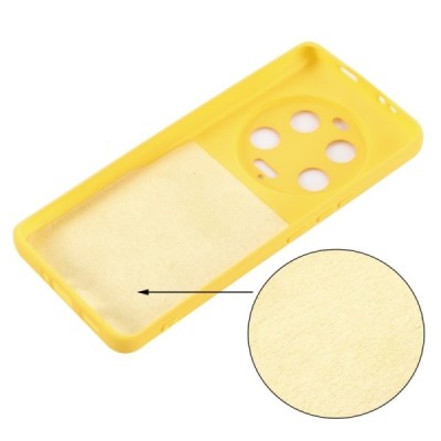 Xiaomi 13 Ultra "Shell" hard liquid silicone (TPU) case yellow - cover | Priedai.lt