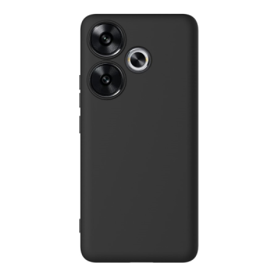 Poco F6 5G "Shell" hard liquid silicone (TPU) case black - cover | Priedai.lt