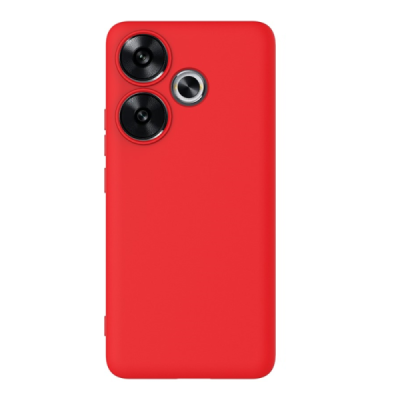 Poco F6 5G "Shell" hard liquid silicone (TPU) case red - cover | Priedai.lt