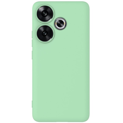 Poco F6 5G "Shell" hard liquid silicone (TPU) case green - cover | Priedai.lt