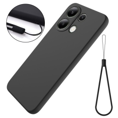 Xiaomi Redmi Note 13 Pro 4G (Poco M6 Pro) "Shell" hard liquid silicone (TPU) case black - cover | Priedai.lt