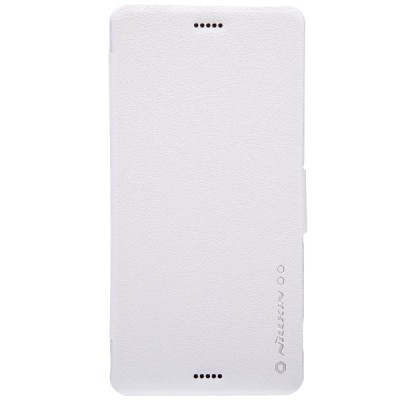 Nillkin Fresh Sony Xperia Z3 atverčiamas baltas odinis dėklas - knygutė / Priedai.lt