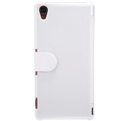 Nillkin Fresh Sony Xperia Z3 atverčiamas baltas odinis dėklas - knygutė / Priedai.lt