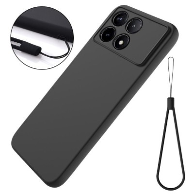 Xiaomi Poco X6 Pro 5G (Redmi K70E) "Shell" hard liquid silicone (TPU) case black - cover | Priedai.lt