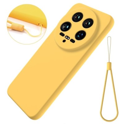 Xiaomi 14 Ultra "Shell" hard liquid silicone (TPU) case yellow - cover | Priedai.lt