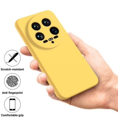Xiaomi 14 Ultra "Shell" hard liquid silicone (TPU) case yellow - cover | Priedai.lt