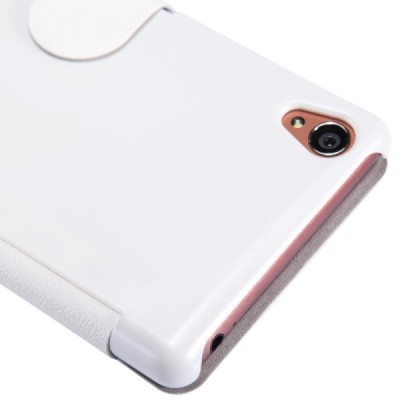 Nillkin Fresh Sony Xperia Z3 atverčiamas baltas odinis dėklas - knygutė / Priedai.lt