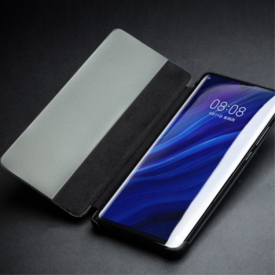 Huawei P30 Pro "QIALINO" flip-up leather case cover - black | Priedai.lt