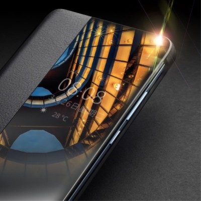 Huawei P30 Pro "QIALINO" flip-up leather case cover - black | Priedai.lt