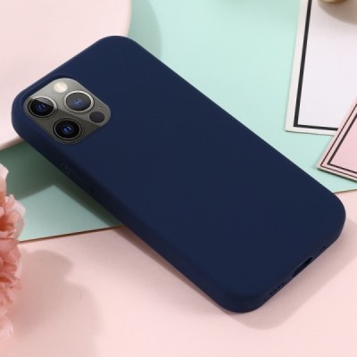 Apple iPhone 14 Pro Max "Shell" MagSafe Hard Silicone TPU Dark Blue Case Cover - Back | Priedai.lt