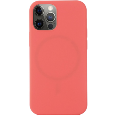 Apple iPhone 14 Pro Max "Shell" MagSafe Hard Silicone TPU pink Case Cover - Back | Priedai.lt