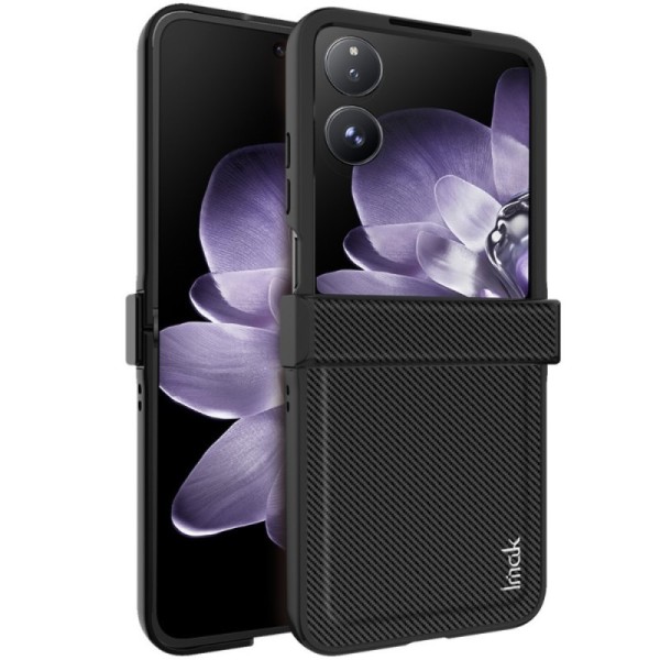 "IMAK" Carbon Fiber plastic case - black (Xiaomi Mix Flip 5G)