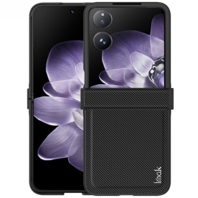 Xiaomi Mix Flip 5G "Imak" Carbon Fiber black plastic case - back | Priedai.lt
