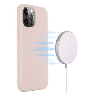 Apple iPhone 14 Pro "Shell" MagSafe Hard Silicone TPU pink Case Cover - Back | Priedai.lt