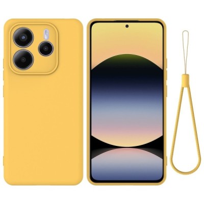 Xiaomi Redmi Note 14 5G "Shell" hard liquid silicone (TPU) case yellow - cover | Priedai.lt