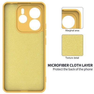 Xiaomi Redmi Note 14 5G "Shell" hard liquid silicone (TPU) case yellow - cover | Priedai.lt