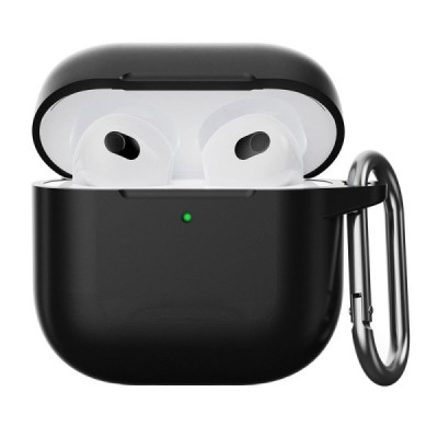 Apple AirPods 4 silicone black earphone case | Priedai.LT