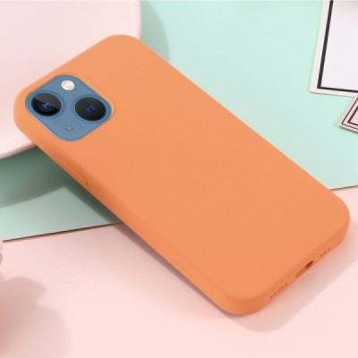 Apple iPhone 14 Plus "Shell" MagSafe Hard Silicone TPU orange Case Cover - Back | Priedai.lt