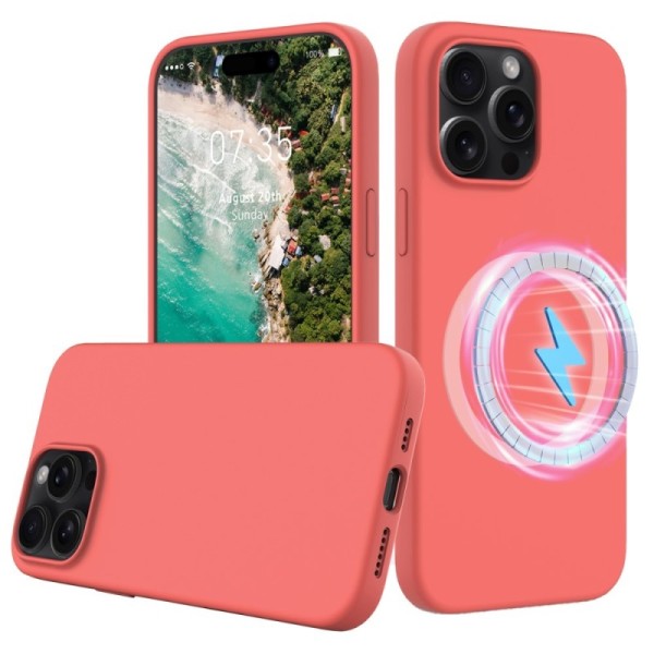 "Shell" MagSafe Hard Silicone (TPU) Case Cover - pink (iPhone 16 Pro Max)