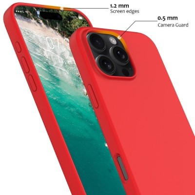 Apple iPhone 16 Pro Max "Shell" MagSafe Hard Silicone TPU red Case Cover - Back | Priedai.lt