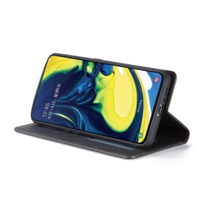 Samsung Galaxy A80 "Forwenw" Fantasy Solid Flip Case Book - Black | Priedai.lt