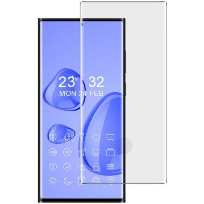 Samsung Galaxy S22 Ultra 5G "IMAK" 3D Tempered Glass reinforced protection black full coverage protective screen glass | Priedai