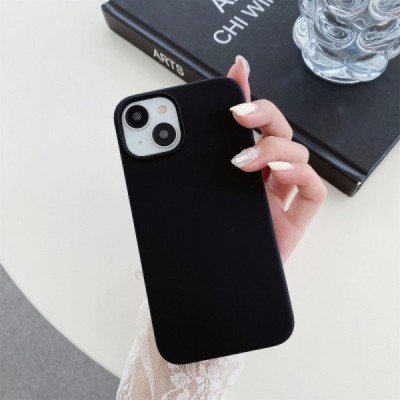 Apple iPhone 15 Plus "Shell" MagSafe Hard Silicone TPU Black  Case Cover - Back | Priedai.lt