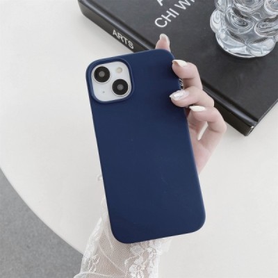 Apple iPhone 15 Plus "Shell" MagSafe Hard Silicone TPU Dark Blue Case Cover - Back | Priedai.lt