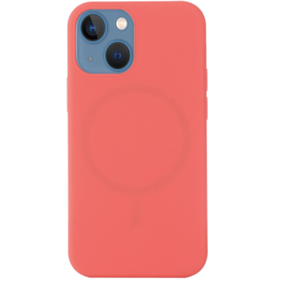 Apple iPhone 15 Plus "Shell" MagSafe Hard Silicone TPU pink Case Cover - Back | Priedai.lt
