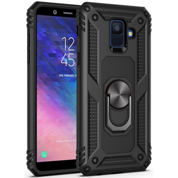 "Mozhi" Kickstand enhanced protection case - black (Galaxy A6 2018)