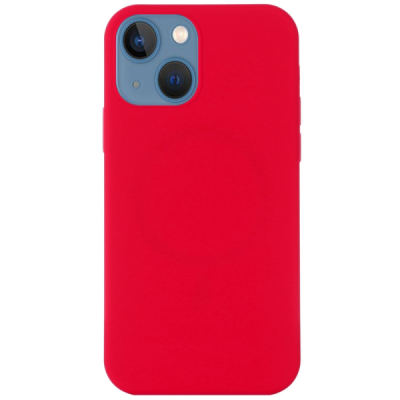 Apple iPhone 15 Plus "Shell" MagSafe Hard Silicone TPU red Case Cover - Back | Priedai.lt