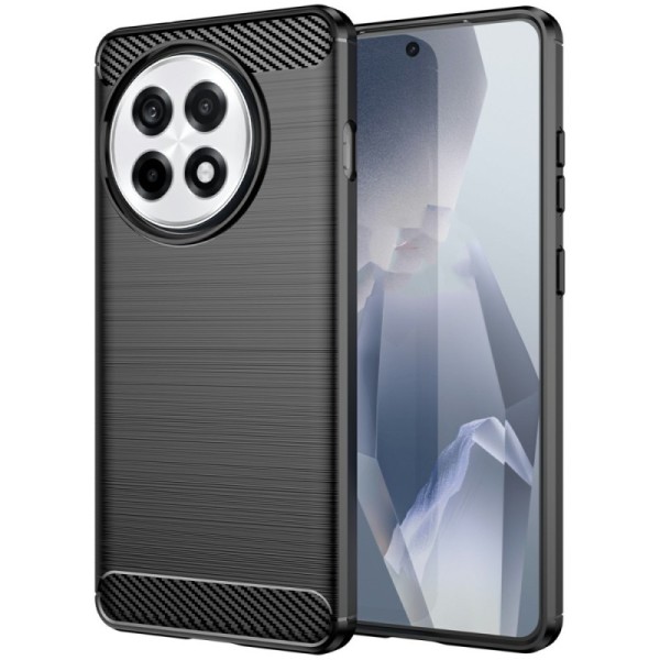 "Carbon" hard silicone (TPU) case - black (OnePlus 13R / Ace 5)