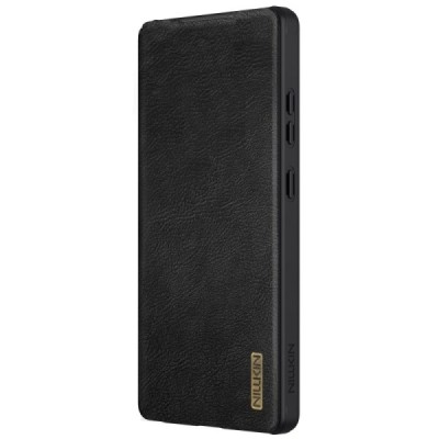 "Nillkin" Qin Pro series luxury black leather flip case for Samsung Galaxy S25 Ultra | Priedai.lt