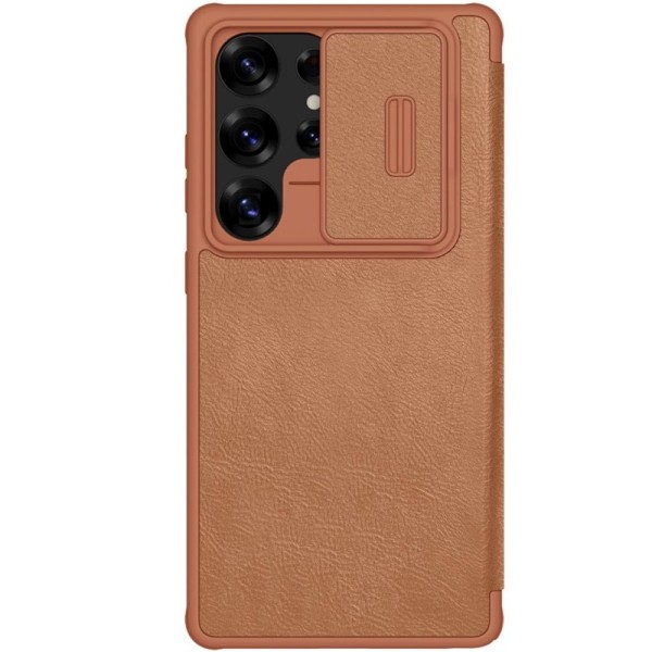 "Nillkin" Qin Pro flip case - brown (Galaxy S25 Ultra)