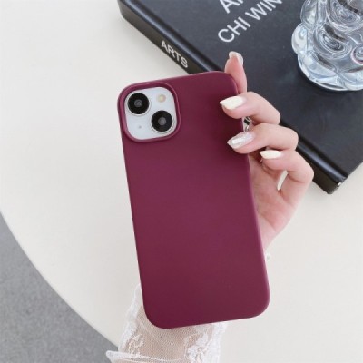 Apple iPhone 15 "Shell" MagSafe Hard Silicone TPU Burgundy Case Cover - Back | Priedai.lt