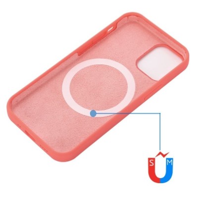 Apple iPhone 15 Pro "Shell" MagSafe Hard Silicone TPU pink Case Cover - Back | Priedai.lt