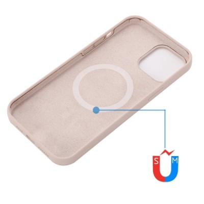 iPhone 15 Pro "Shell" MagSafe Hard Silicone TPU pink Case Cover - Back | Priedai.lt