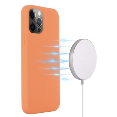 Apple iPhone 13 Pro "Shell" MagSafe Hard Silicone TPU orange Case Cover - Back | Priedai.lt