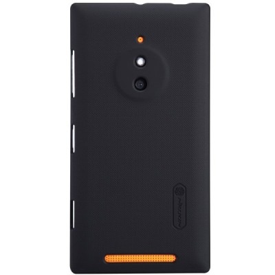 Nillkin Frosted Shield Nokia Lumia 830 juodas plastikinis dėklas + apsauginė ekrano plėvelė / Priedai.lt