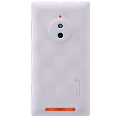 Nillkin Frosted Shield Nokia Lumia 830 baltas plastikinis dėklas + apsauginė ekrano plėvelė / Priedai.lt